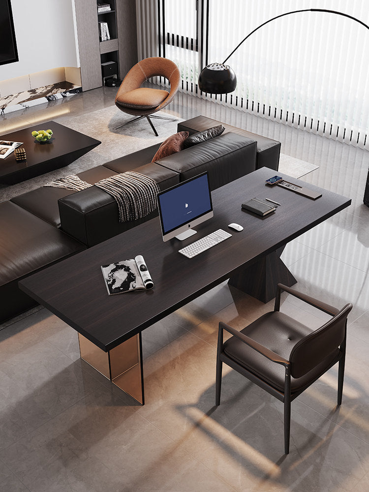 Modern Solid Wood Home Office Desk Minimalist Computer Table
