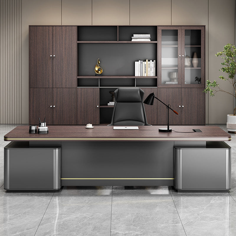 Modern Executive Desk with Mobile Storage Office Workstation
