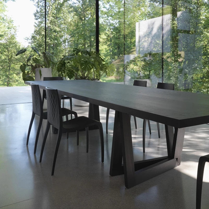 Rustic Solid Wood Executive Desk Large Office Meeting Table