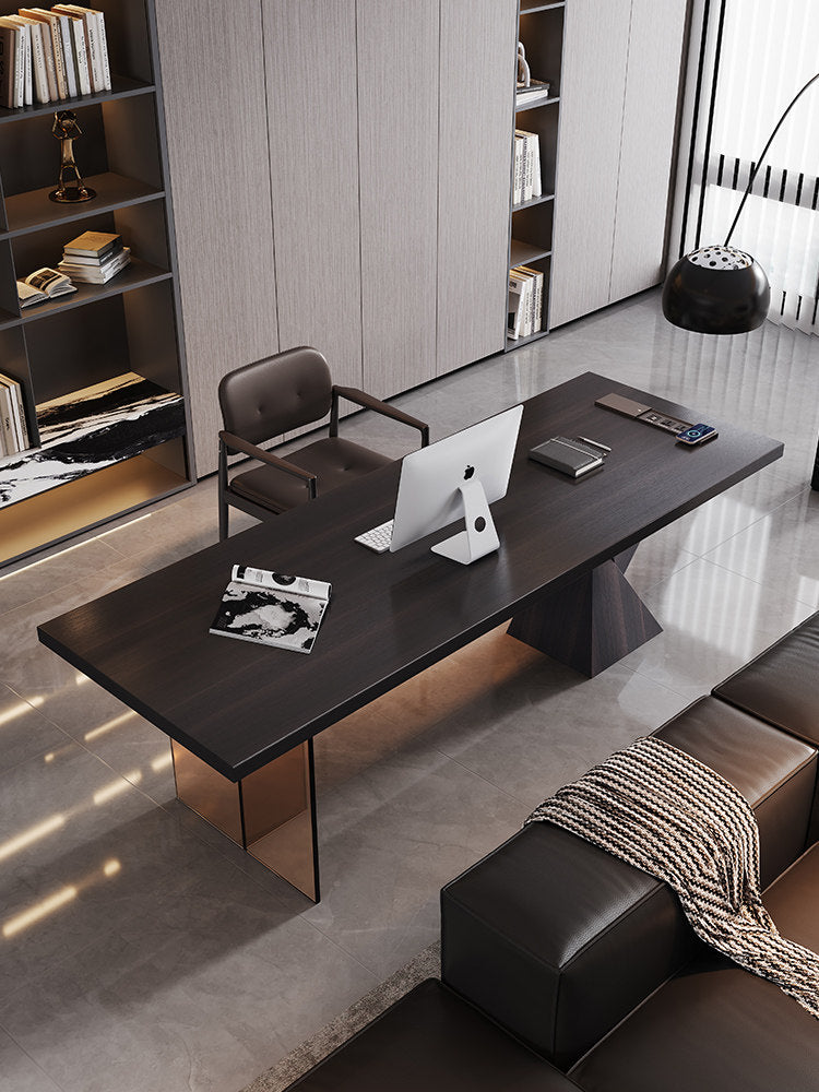 Modern Solid Wood Home Office Desk Minimalist Computer Table