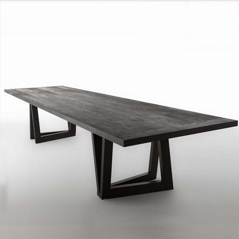 Rustic Solid Wood Executive Desk Large Office Meeting Table