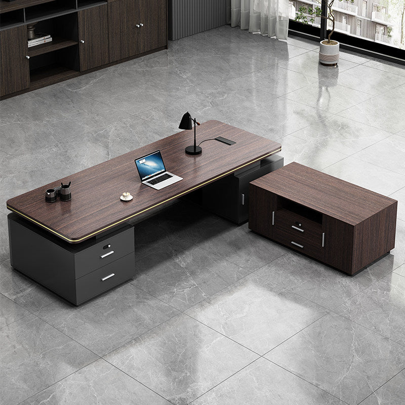 Modern Executive Desk with Mobile Storage Office Workstation